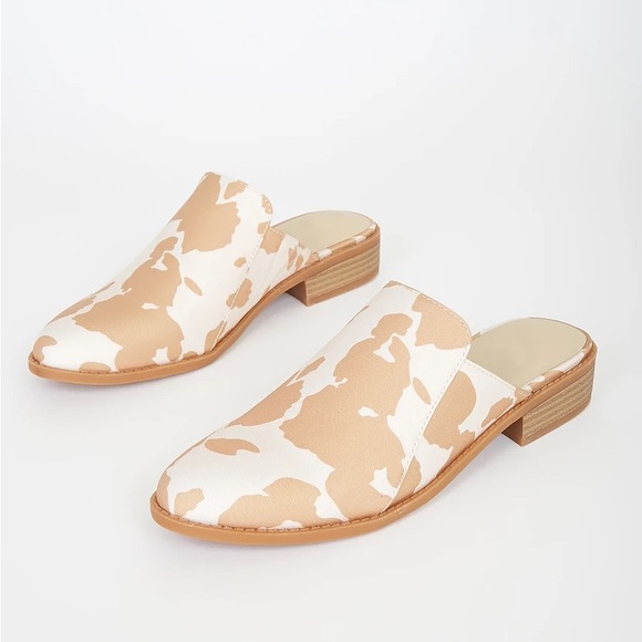 Cow Print Mules - Picture 2 of 9